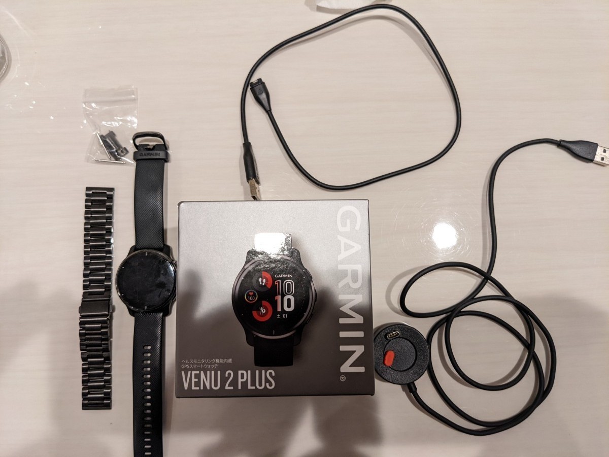 人気の新作 ガーミンおまけ付き スマートウォッチ BLACK GARMIN venu2