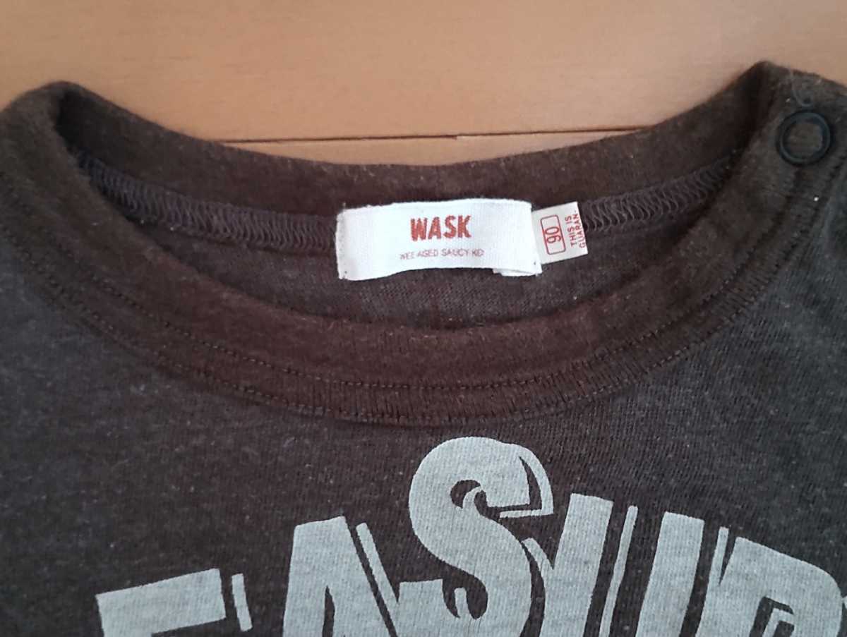 送料無料！WASK(ワスク)ダークグレーの半袖Tシャツ/ベビー・キッズ・子供用/男女兼用/男の子・女の子/90サイズ_画像3