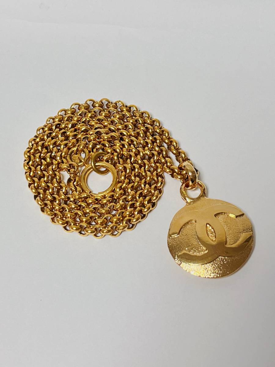 CHANEL Chanel здесь Mark колье Vintage Gold 