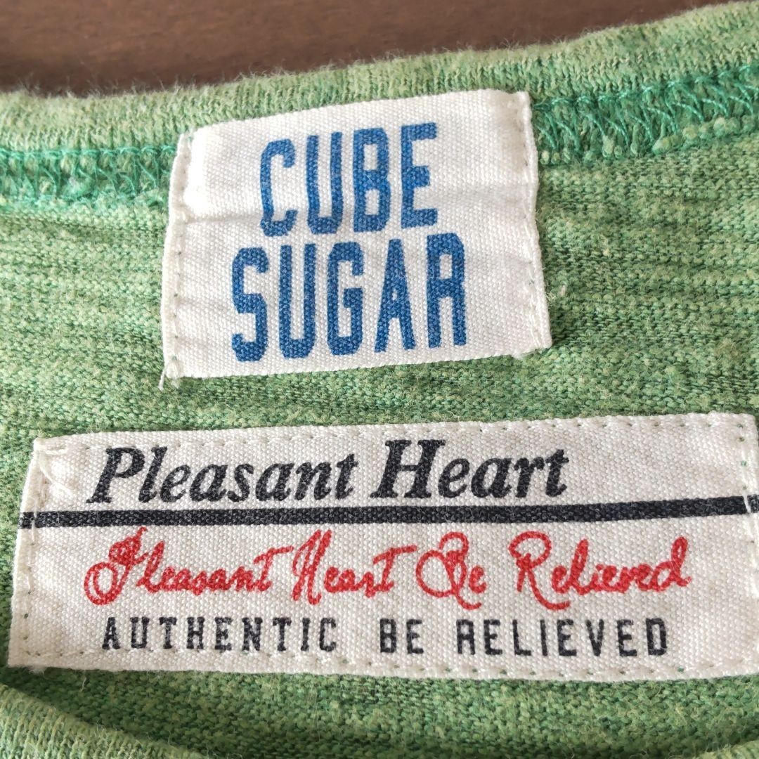 CUBE SUGAR ヴィンテージ加工Tシャツ