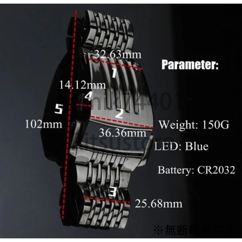 エレクトロニック 2017 新メンズデジタルビッグ腕時計アイアンマンスタイル LED ディスプレイ_画像6