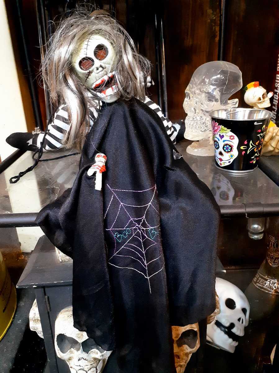  american miscellaneous goods gothic horror Halloween style Vintage mete.-sa Skull moving doll skull doll 