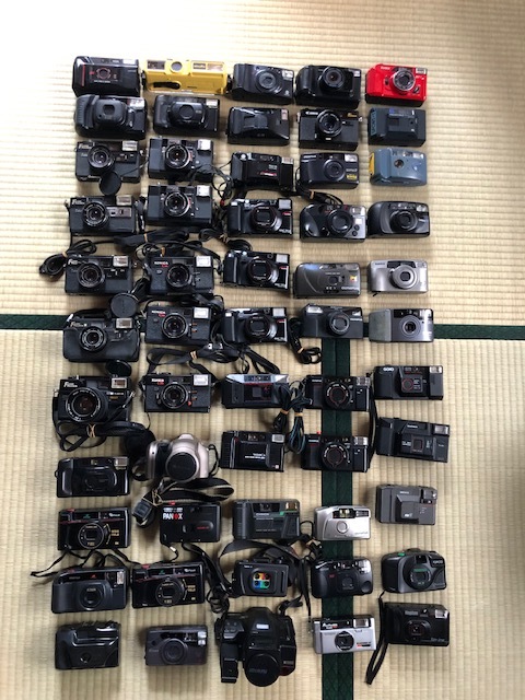コンパクトフィルムカメラ まとめて 大量 55台 動作未確認 ジャンク品 キャノン、オリンパス、ペンタックス、コニカ等