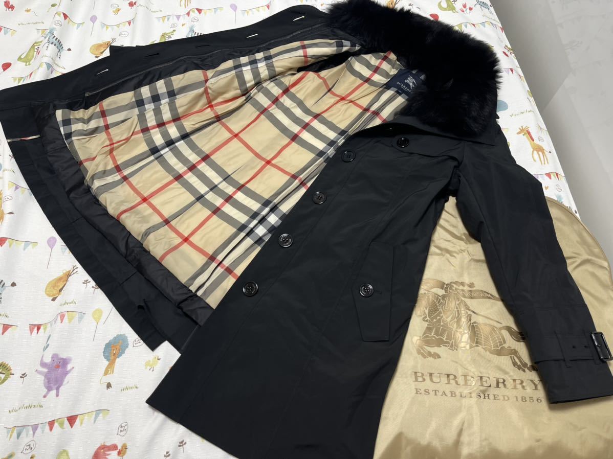 逸品26万☆二枚式超美品95%グースダウンコート純粋黒レディース38 M S