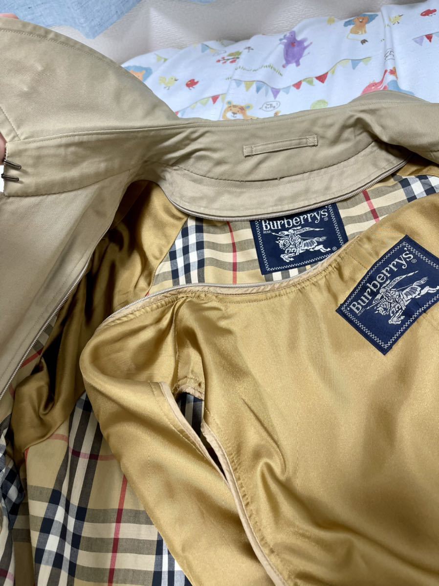 26万美品ベージュ☆バーバリーメンズLL 175 Burberry ウールライナー