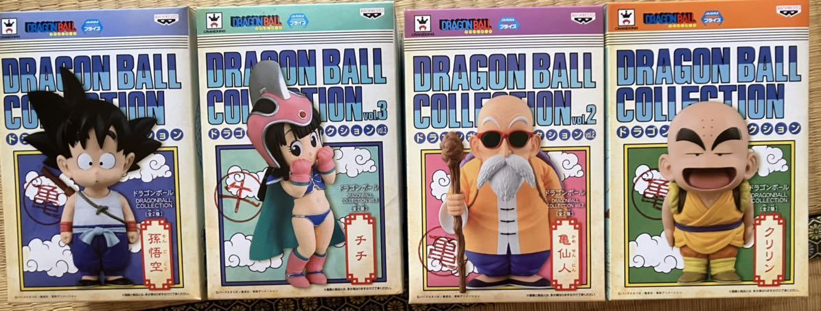 DRAGON BALL COLLECTION フィギュア ４種 亀仙人 悟空 クリリン チチ-