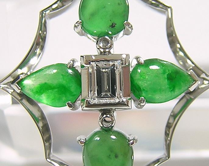 [ natural book@..] fine quality diamond platinum made pendant top jade natural JadaToys ito. sphere centre gem research place so-ting attaching 