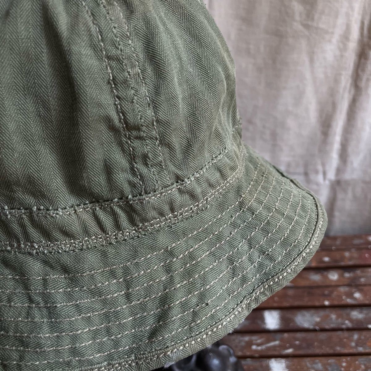 Hat Vintage Work USA HBTリメイク ハット アメリカ ビンテージ 古着 アメカジ 帽子 ヘリンボーン ランドリーバッグ ミリタリー