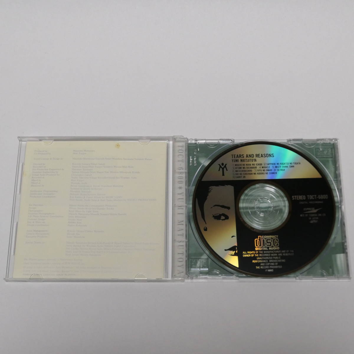 CD 松任谷由実「TEARS AND REASONS」TOCT-6800_画像2