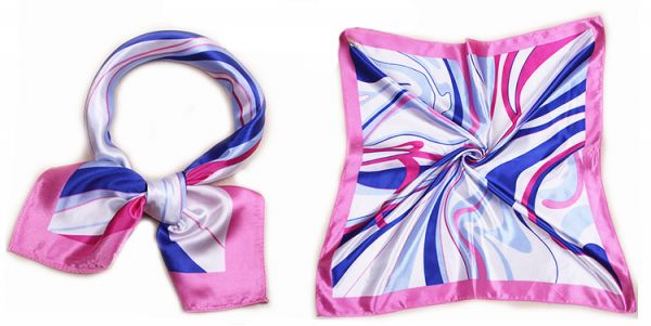 かわいいシルク調スカーフ（3枚セット）中判 60cm正方形スカーフリボン　事務服 企業制服スカーフ 人気柄スカーフ (NO.1100003）_画像1