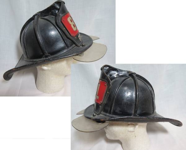 * rare article fire - man helmet 81 minute . back do rough to fire fighting . Vintage antique 