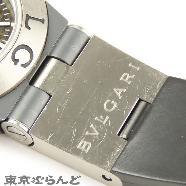 101602138 1円 ブルガリ BVLGARI ディアゴノ チタニウム 時計 腕時計 ボーイズ クォーツ 電池式 チタン ラバー カーボン TI32TA_画像7