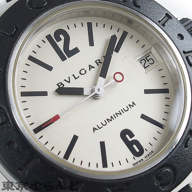 101605418 1円 ブルガリ BVLGARI アルミニウム 時計 腕時計 ボーイズ 男女兼用 ユニセックス クォーツ式 電池式 ラバー AL32A_画像5