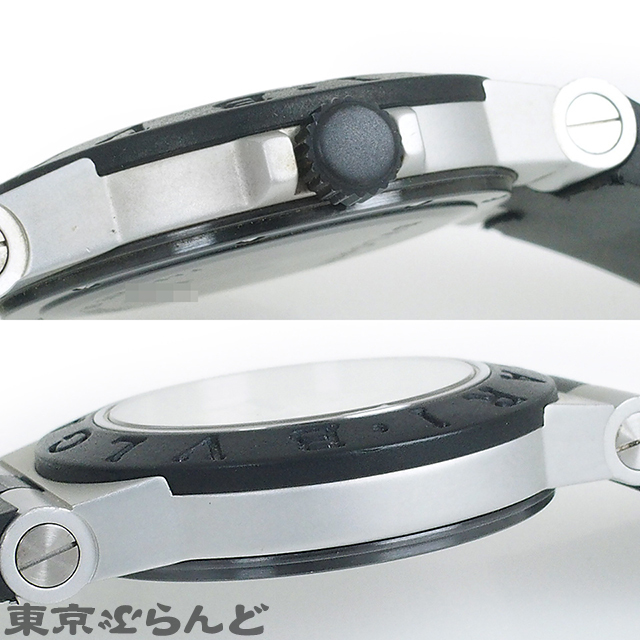 101605418 1円 ブルガリ BVLGARI アルミニウム 時計 腕時計 ボーイズ 男女兼用 ユニセックス クォーツ式 電池式 ラバー AL32A_画像6