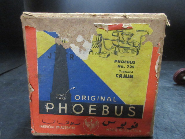 古い　PHOEBUS　No.725　元箱　紙箱付　シングルバーナー　ジャンク_画像3