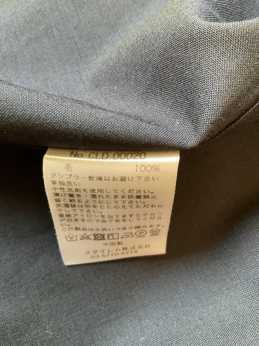 ◆+CLOTHET　クロスクローゼット Tropical Tailored Shirts【TECHWOOL】SUPER140's トロピカル　M　 ネイビー　シャツ