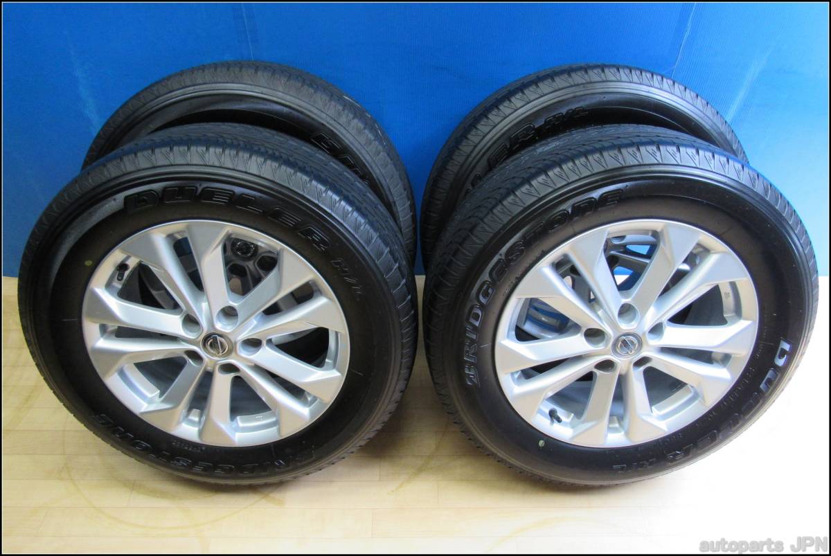4176☆ブリヂストン・225/65R17・夏タイヤ・2020年・日産・17×7J・ET45