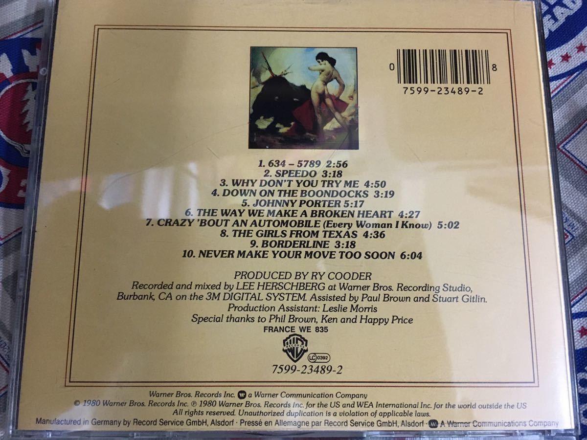 Ry Cooder★中古CD/EU盤「ライ・クーダー～Borderline」の画像2