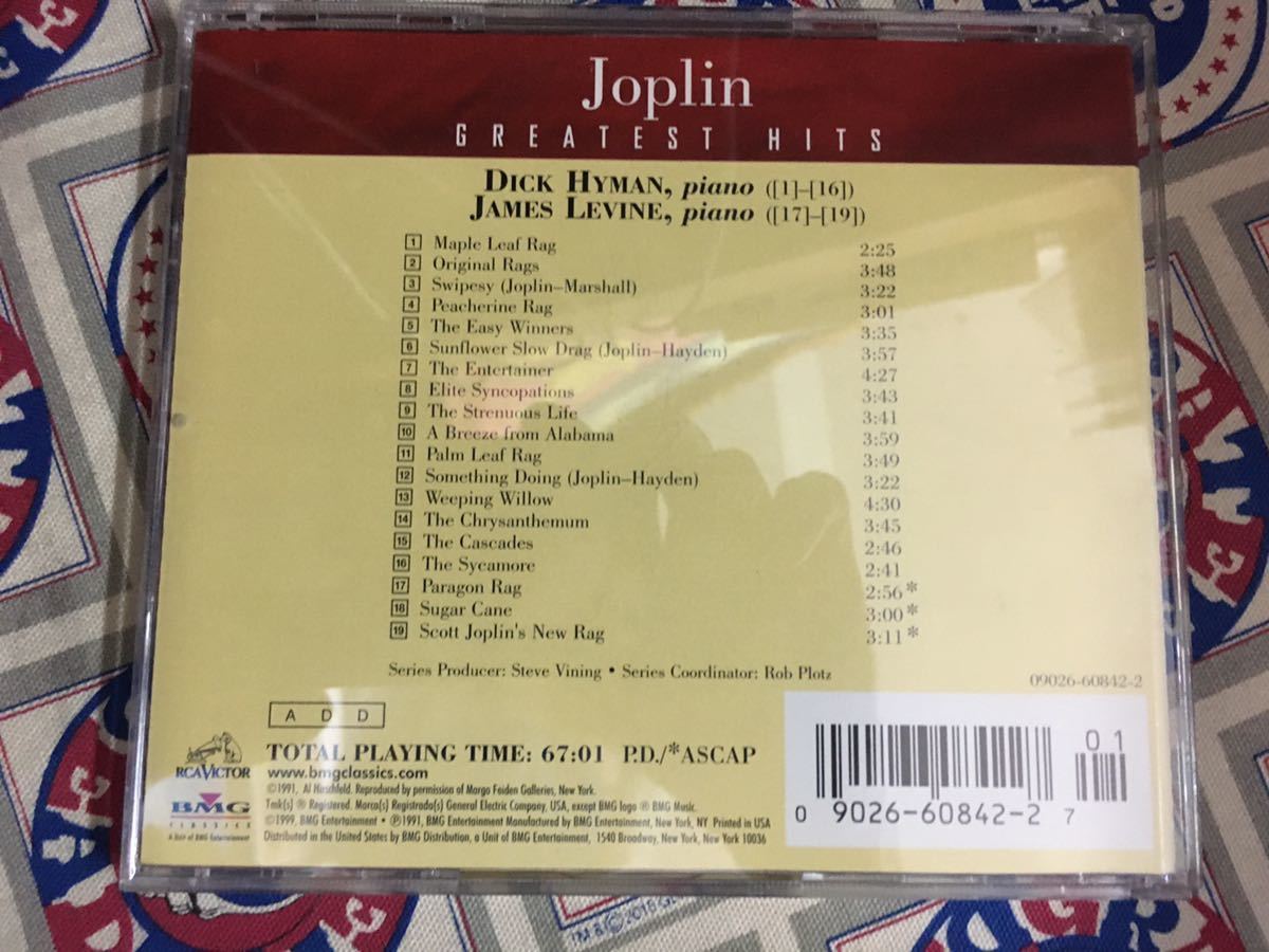 Dick Hyman/James Levine★中古CD/US盤「スコット・ジョプリン・グレイテスト・ヒッツ」_画像2