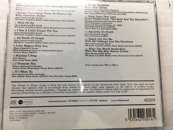 Dionne Warwick★中古CD/UK盤「ディオンヌ・ワーウイック～Divine」_画像2