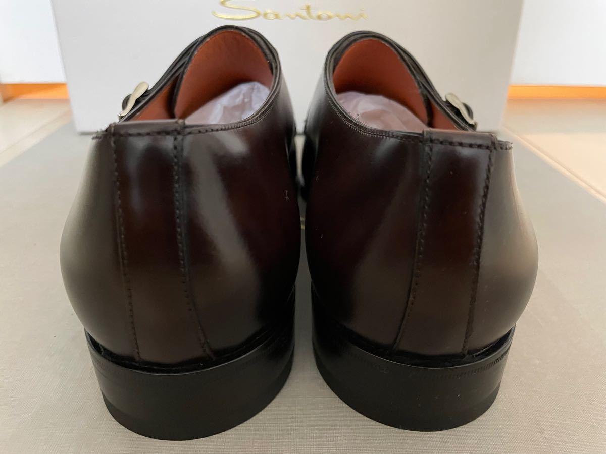 新品 Santoni サントーニ ダブルモンク ドレスシューズ 茶色 新品 Santoni サントーニ ダブルモンク ドレスシューズ 茶色