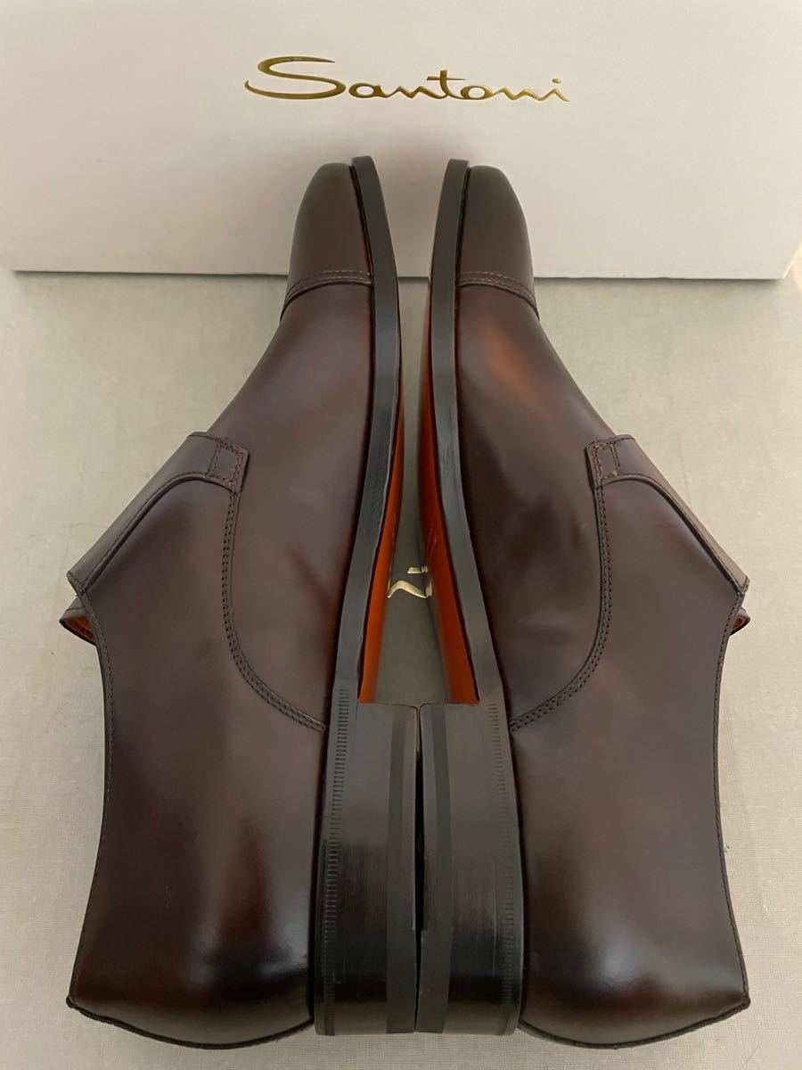 新品 Santoni サントーニ ダブルモンク ドレスシューズ 茶色 新品 Santoni サントーニ ダブルモンク ドレスシューズ 茶色