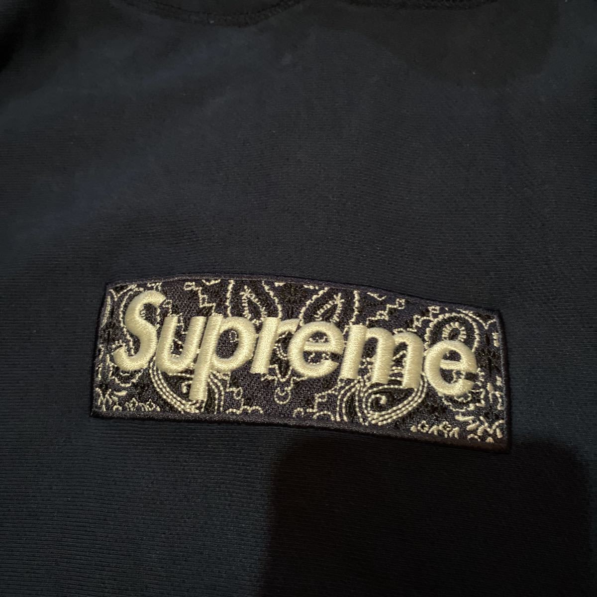 Supreme Bandana Box Logo Hooded Sweatshirt Navy ネイビーSサイズ 純正・新品 Hooded Logo Box Bandana Sweatshirt S 黒 パーカー
