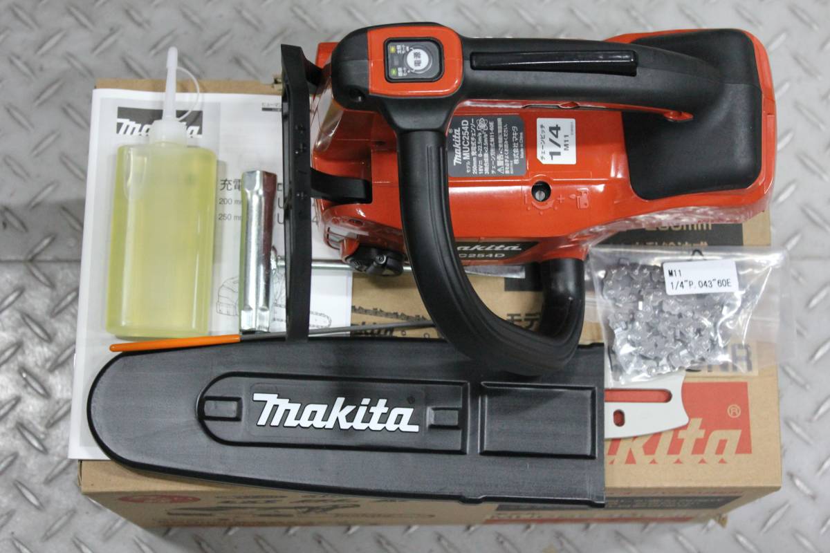 安心保証付 マキタ 充電式チェンソー 250mm 18V MUC254DZNR 赤 薄刃