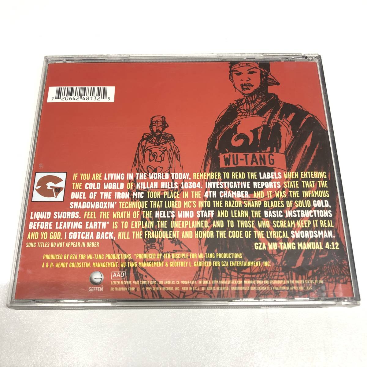 ＊【CD】Genius/GZA-Liquid Swords Wu-Tang Clan ホップホップ Swordsman/iving In The World Today/Cold Worldの画像2