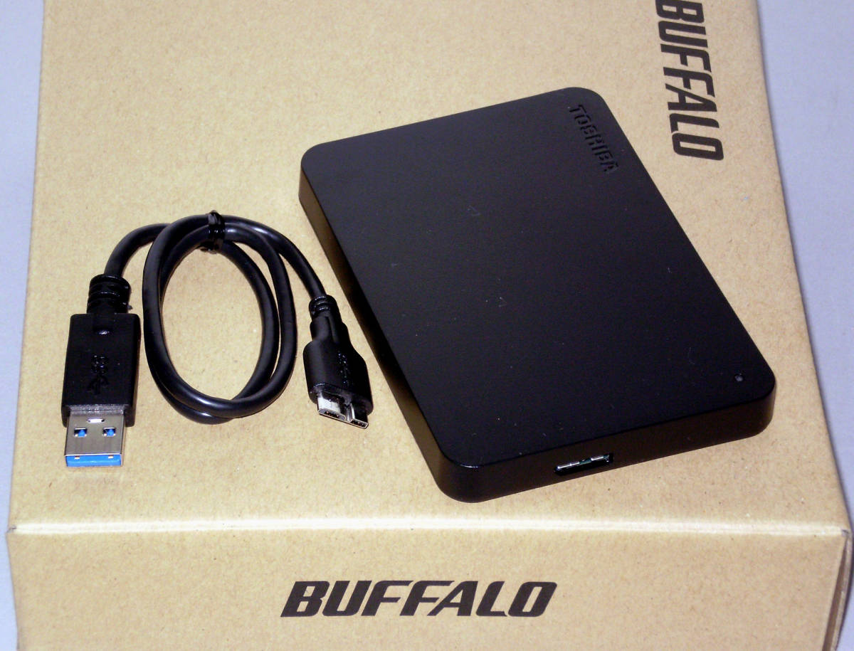 《 東芝 Canvio 外付けポータブルHDD 1TB 》未使用品/ Buffalo HD-TPA1U3 USB接続●そのA