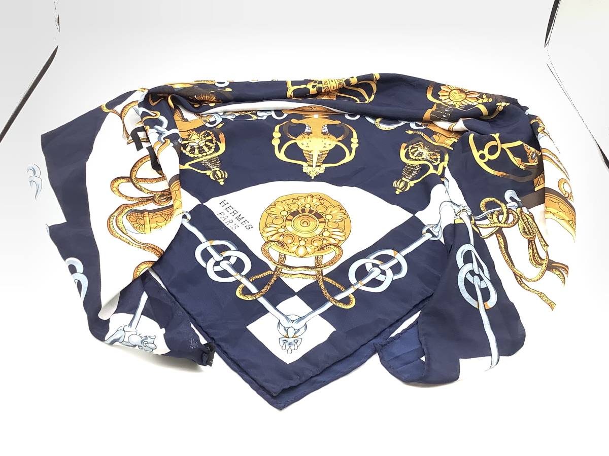 1円〜 HERMES エルメス スカーフ カレ 90 Cliquetis カチカチ 剣柄