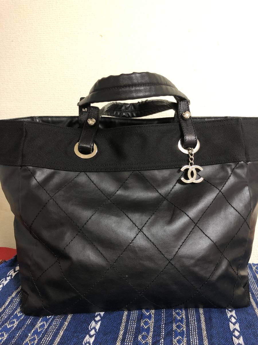 CHANEL シャネル パリビアリッツ ハンドバッグ トートバッグ シルバー