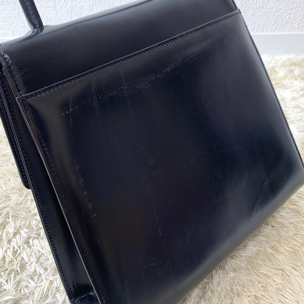 1円〜 GIVENCHY ジバンシー ハンドバッグ 4Gロゴ レザー 黒 ブラック