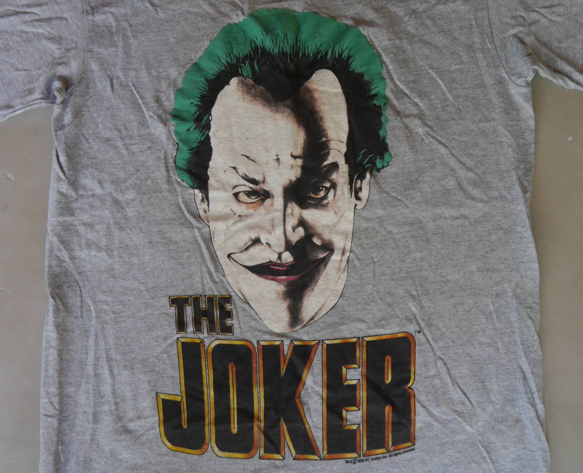 バットマンJOKERジョーカー激レア1980年代 TシャツMADE IN USAアメリカ製ビンテージ古着アメコミ未使用デッドストックBATMANビンテージ古着_画像2