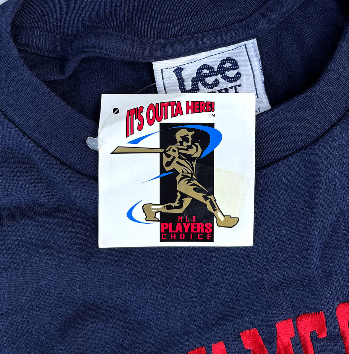 ★紙タグ付き 1998年 Lee SPORT MLB カージナルス マーク・マグワイア 刺繍 Tシャツ ネイビー Lサイズ 90s ビンテージ メジャーリーグ 野球_画像3