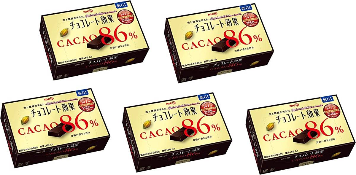 明治 チョコレート効果カカオ86%BOX 70g×5箱_画像1