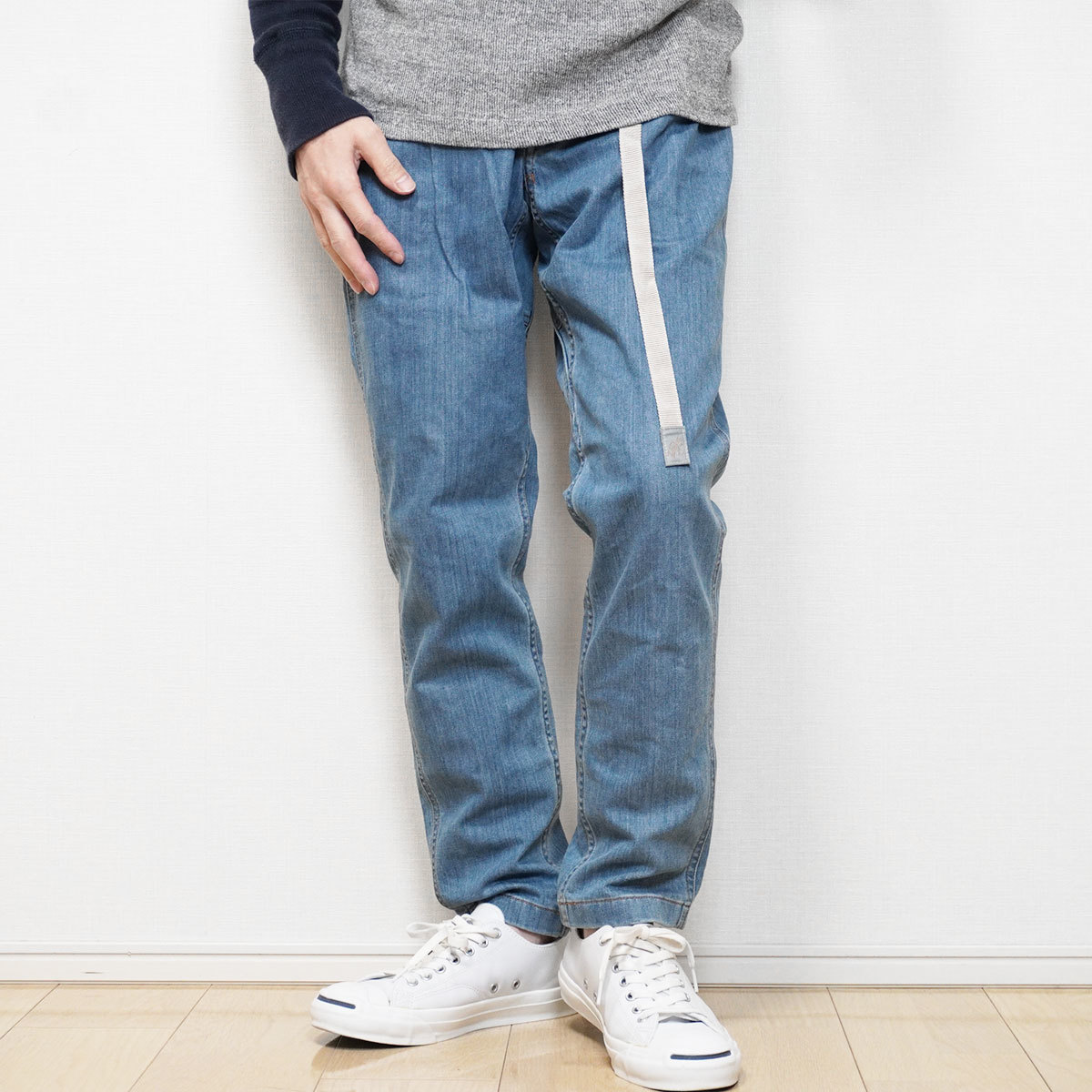 GRAMICCI × BEAMS 別注 5ポケット リムーブベルトデニムパンツ【M