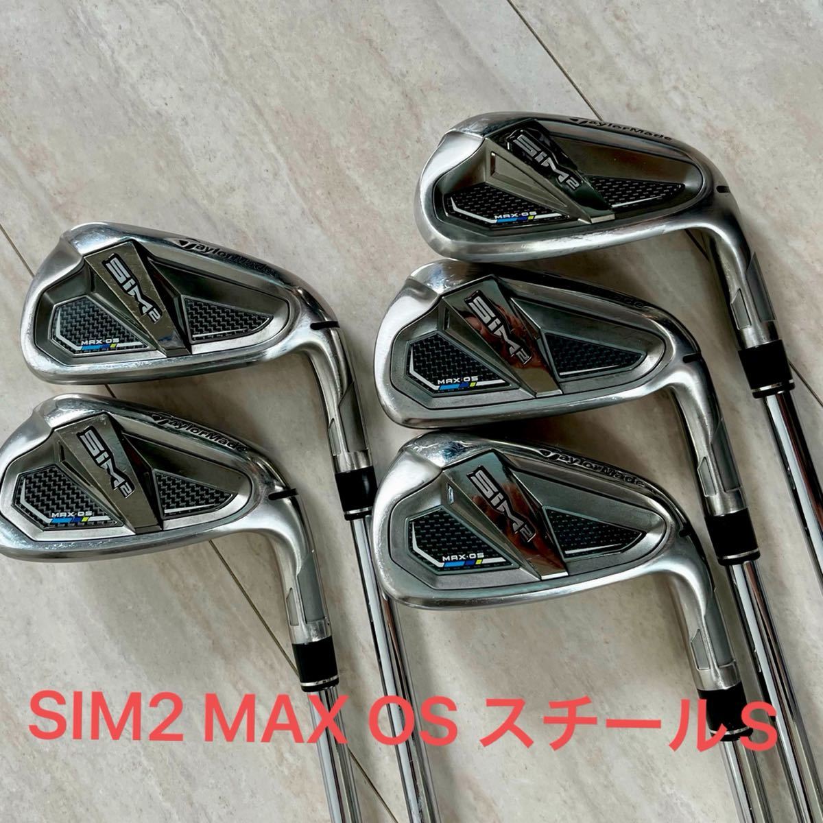 SIM2 MAX OS アイアンセット6,7,8,9,PW 5本セットKBS MAX MT85 JP