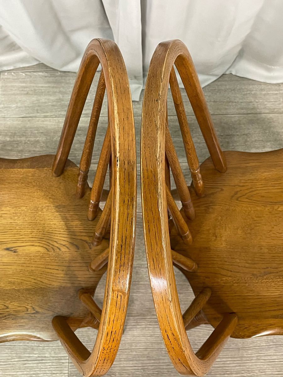 4512 飛騨家具 柏木工 オーク材 ダイニングチェア 2脚セット 4512 飛騨家具 柏木工 オーク材 ダイニングチェア 2脚セット