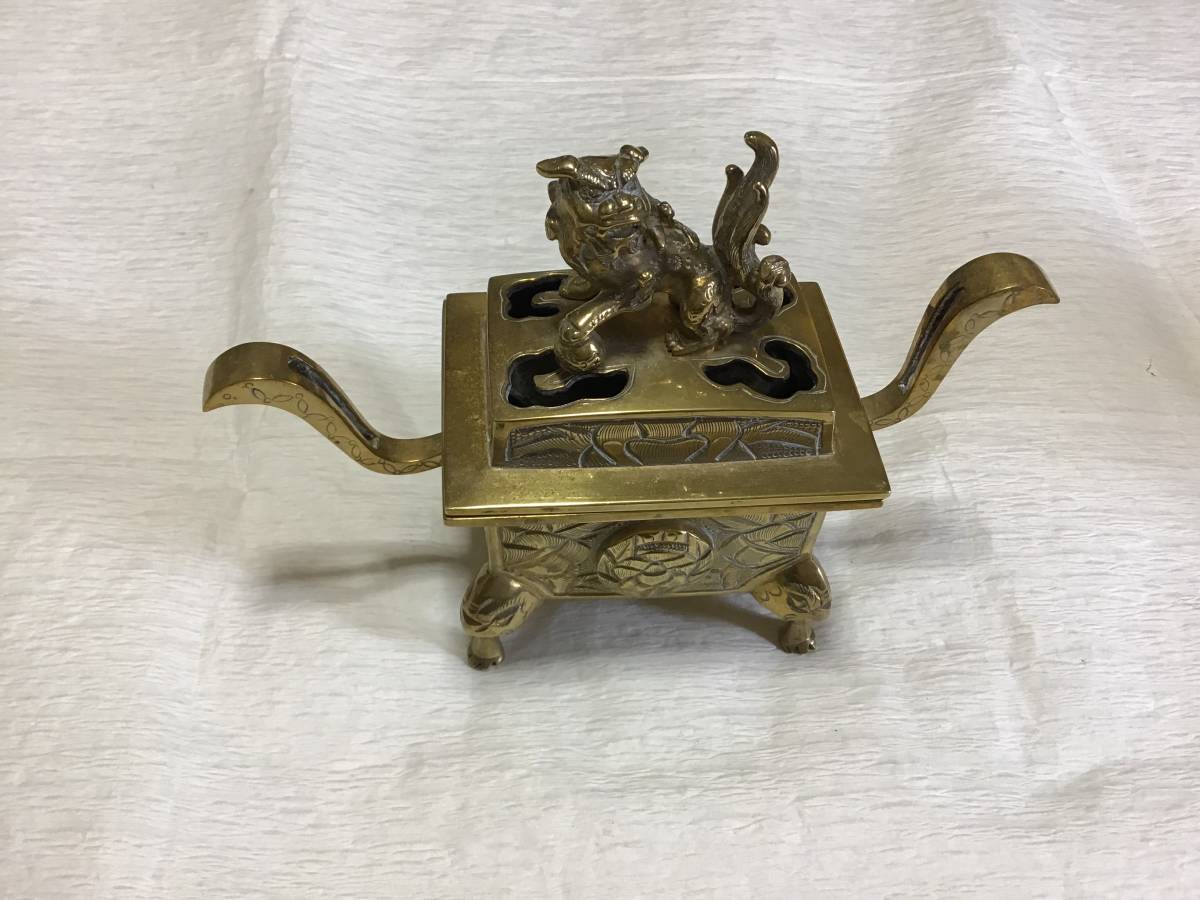 三具足 真鍮 鶴亀 仏具 箱無し 三具足 真鍮 鶴亀 仏具 箱無し