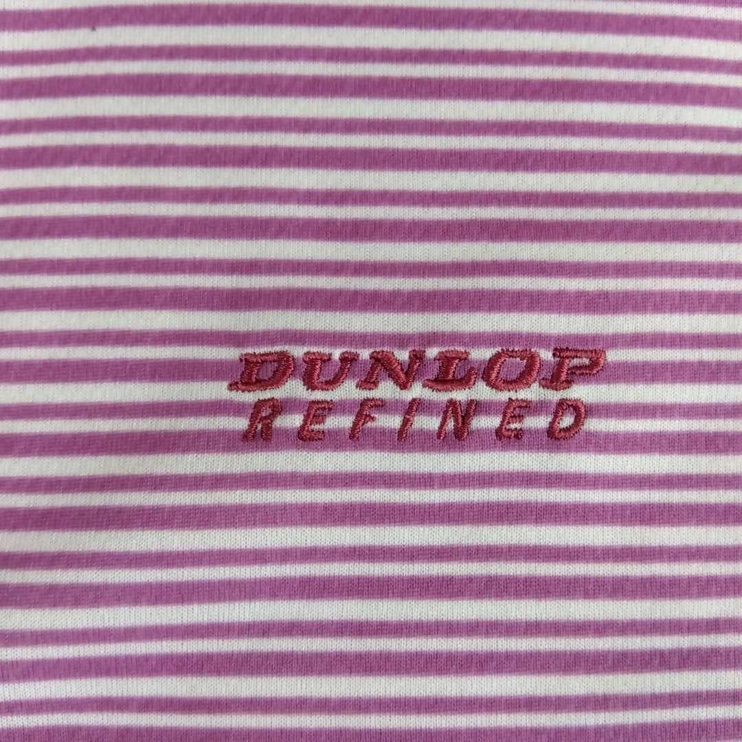 M　DUNLOP　ダンロップ　新品　レディース　半袖ポロシャツ　襟付きシャツ　吸水速乾　UV対策　薄紫　ハーフジップ アウトドア　スポーツ_画像4