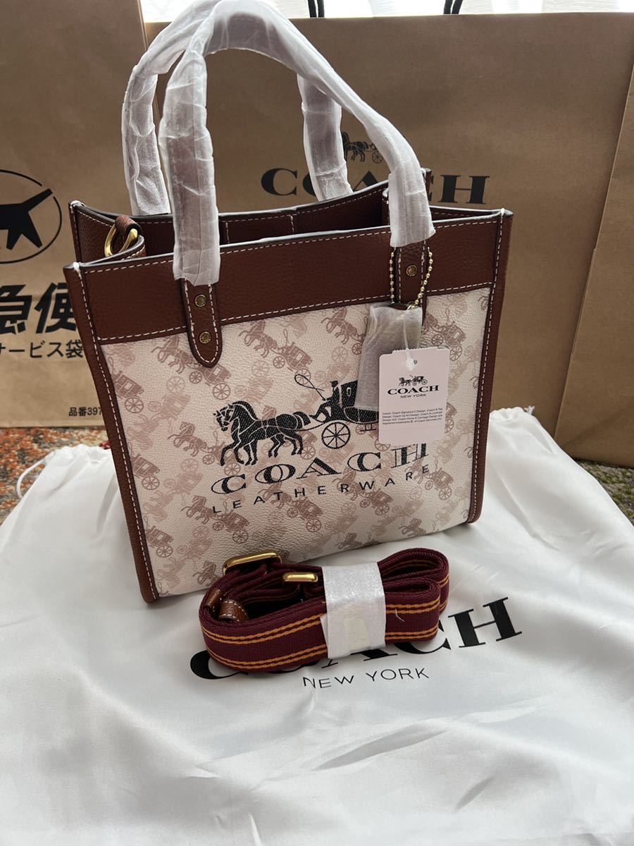 新品未使用品 コーチ COACH 馬車 トートバッグ 大人気 カバン ブラウン