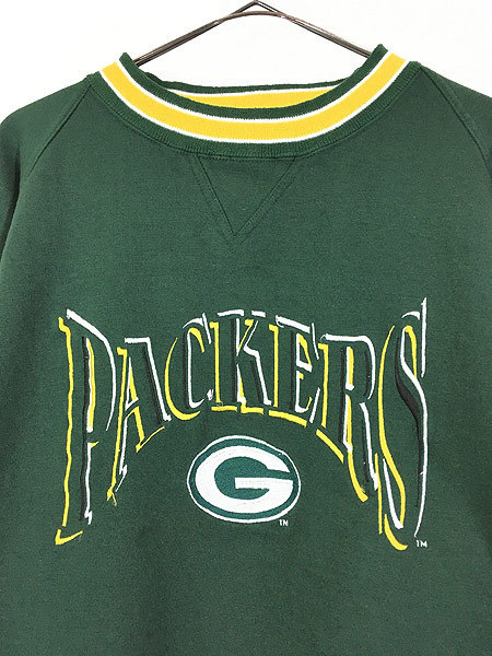 古着 90s NFL Green Bay Packers パッカーズ BIG 刺しゅう スウェット トレーナー M 古着_画像2