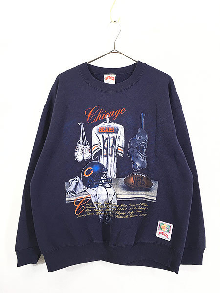 古着 90s USA製 NFL Chicago Bears ベアーズ グラフィック スウェット トレーナー XL 古着