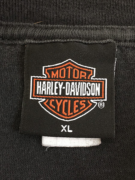 古着 HARLEY DAVIDSON 「BATTLEFIELD」 兵隊 ポケット付 Tシャツ ロンT XL 古着_画像8