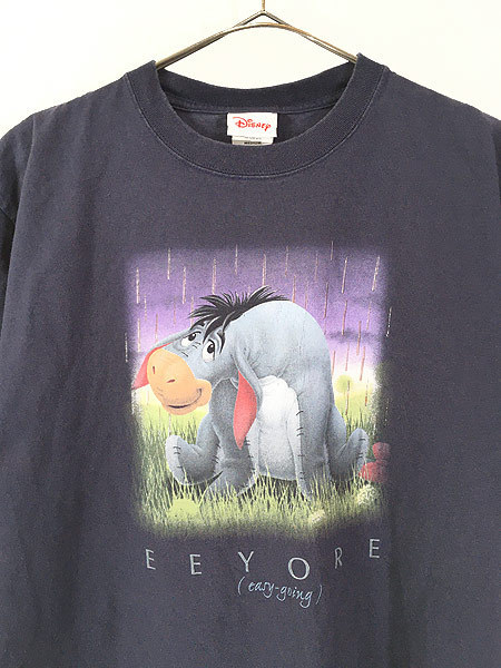 lady's old clothes Disney Pooh EEYORE Eeyore rain 3D print character T-shirt M old clothes 