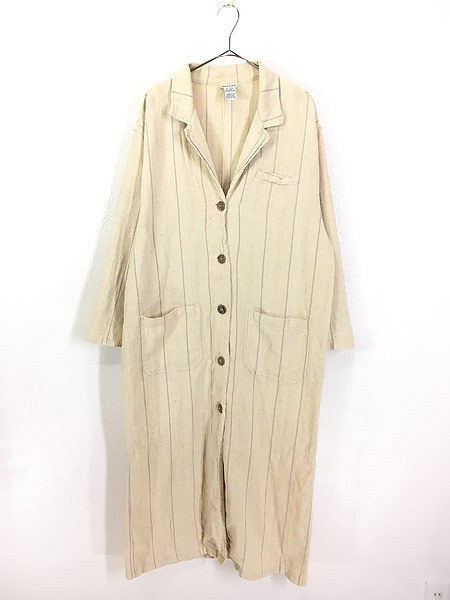 2022人気特価 DESIGN CHICO’S 古着 レディース マルチ 古着 L位 1 コート ロング リネン ノッチドカラー ストライプ Lサイズ 2022人気特価 DESIGN CHICO’S 古着 レディース マルチ 古着 L位 1 コート ロング リネン ノッチドカラー ストライプ Lサイズ