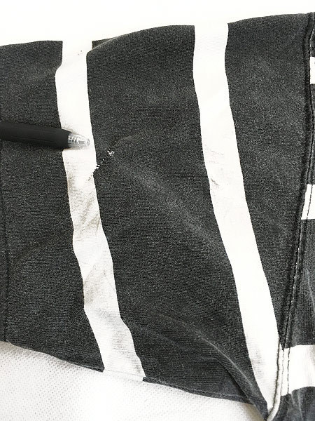 古着 90s CK Calvin Klein Sport 黒白 ボーダー 100%コットン Tシャツ M 古着_画像7