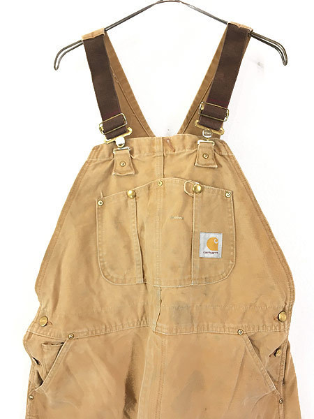 独特の素材 Carhartt USA製 80s 古着 ブラウン 古着 L29 W39