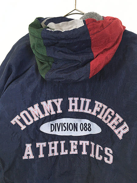 古着 90s TOMMY HILFIGER 裏地フリース カラフル クレイジー シェル ジャケット パーカー L 古着_画像5